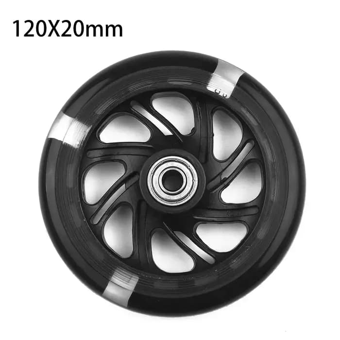 Roue 120 mm de diamètre LED clignotante roues feux arrière pour scooter mini – Disponible en bleu ro
