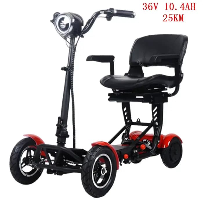 Scooter électrique de voyage léger pour femmes 500W 36V Scooters de mobilité 4 roues pliantes avec a