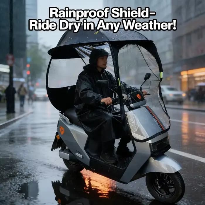 Parapluie détachable pour trottinette électrique 2026 - Auvent toutes saisons