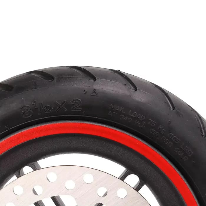 Roue arrière de Scooter électrique avec disque de frein de 120mm, pneu pneumatique rouge pour Xiaomi PRO PRO2 M3