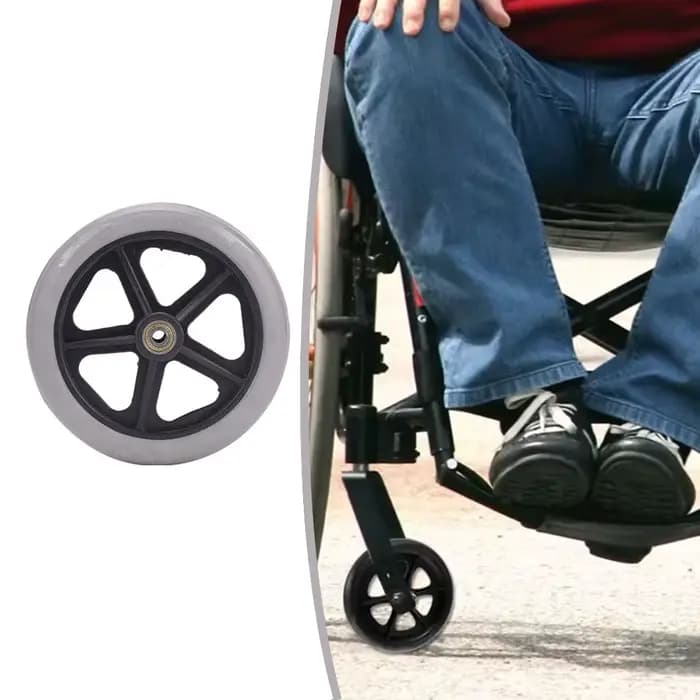 1/2 pièces 6/7/8 pouces roue de remplacement pour fauteuils roulants Rollator marcheurs fauteuil roulant