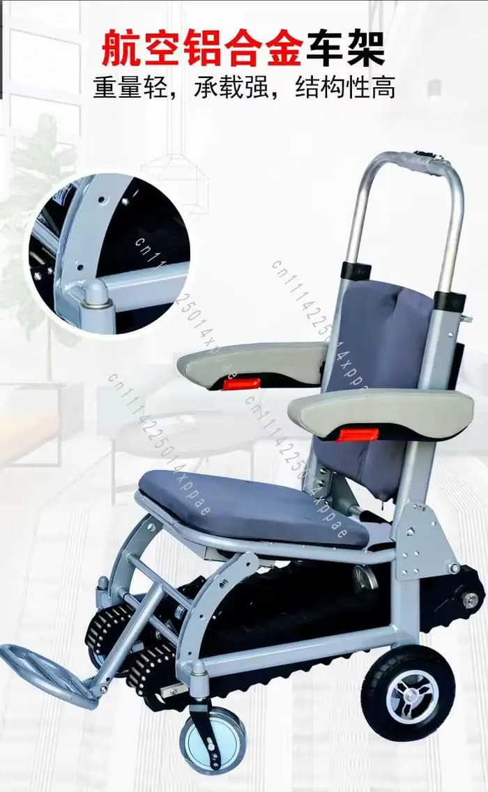 Aide au transport pliable et portable pour fauteuil roulant monte-escaliers pour personnes âgées et handicapées