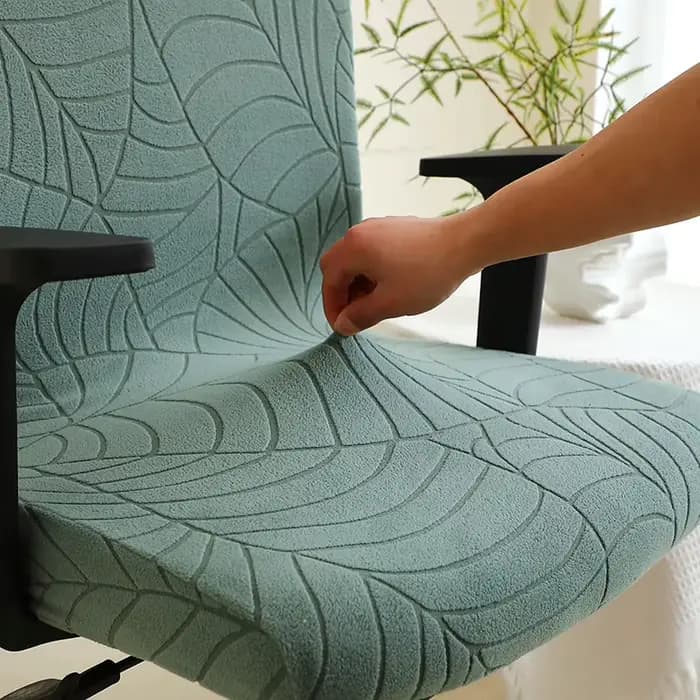 Housse de chaise de bureau et d'ordinateur extensible, 1 pièce, housse de fauteuil en Jacquard Anti-salissure, ascenseur à domicile, étui de siège rotatif pour salle d'étude et hôtel