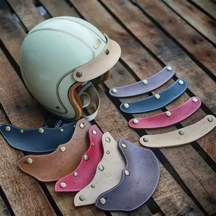 Visières de casque rétro pour scooter, casques de jet de sport, bord rabattable, pare-brise, protection contre la pluie et le soleil, 3 broches