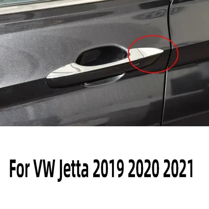 17A 837879   17G 837879 E 17A 837880   Couvercle de clé de verrouillage de poignée de porte avant gauche droite blanc avec Chrome pour VW Jetta MK7 A7 2019 – 2023