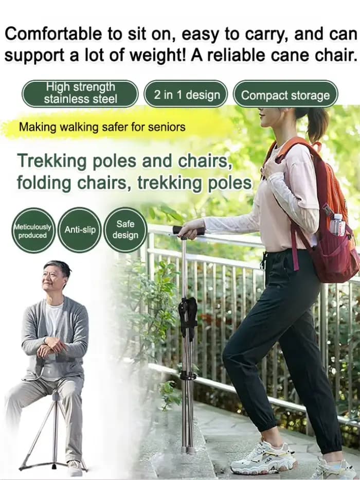 Chaise de marche légère et portable avec quatre couleurs