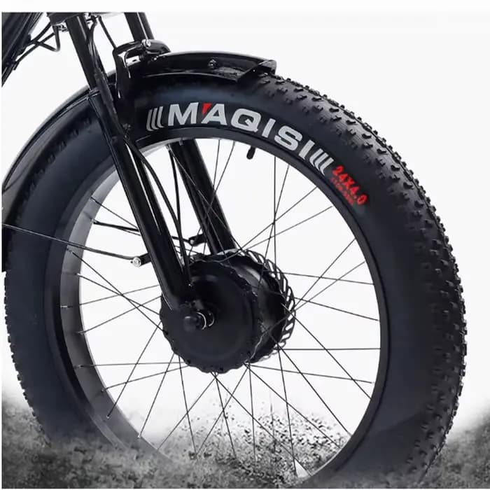 Tricycle électrique de chargement de 3 roues pour adulte puissant 750W 48V 15AH 24 pouces gros VTT