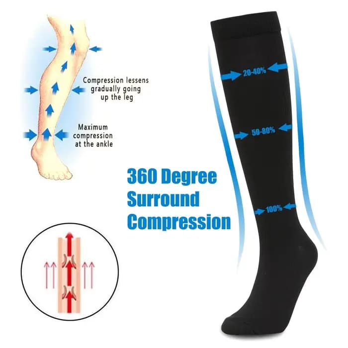 2 paires de bas de Compression