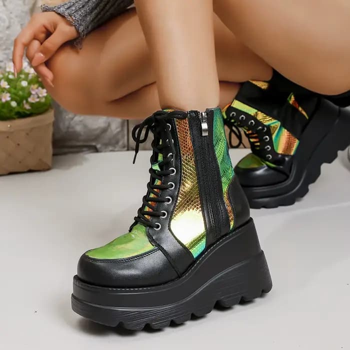 Nouvelles femmes plate-forme bottes en plein air confortable concepteur bottines mode fermeture éclair anti-dérapant chaussures pour femmes Zapatos De Mujer