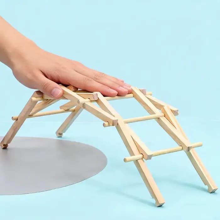 Kit de construction de pont en bois Beili, modèle de pont en arc, blocs de construction DIY, jouets d'expérimentation scientifique faits à la main, cadeau pour enfants