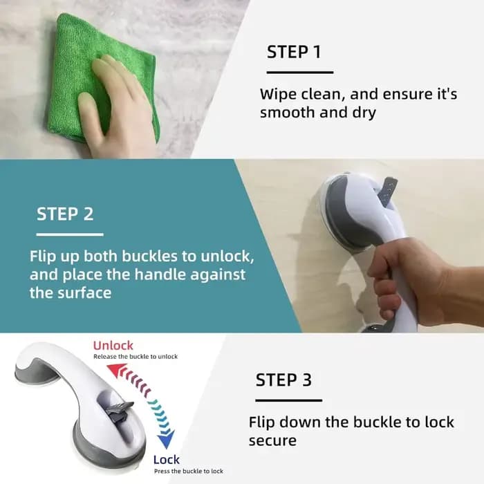 Barre d'appui de douche robuste