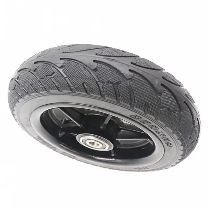 Roues de scooter de 8 pouces, roues solides 200x50, 12mm avec jantes, adaptées au remplacement des roues solides de scooter électrique