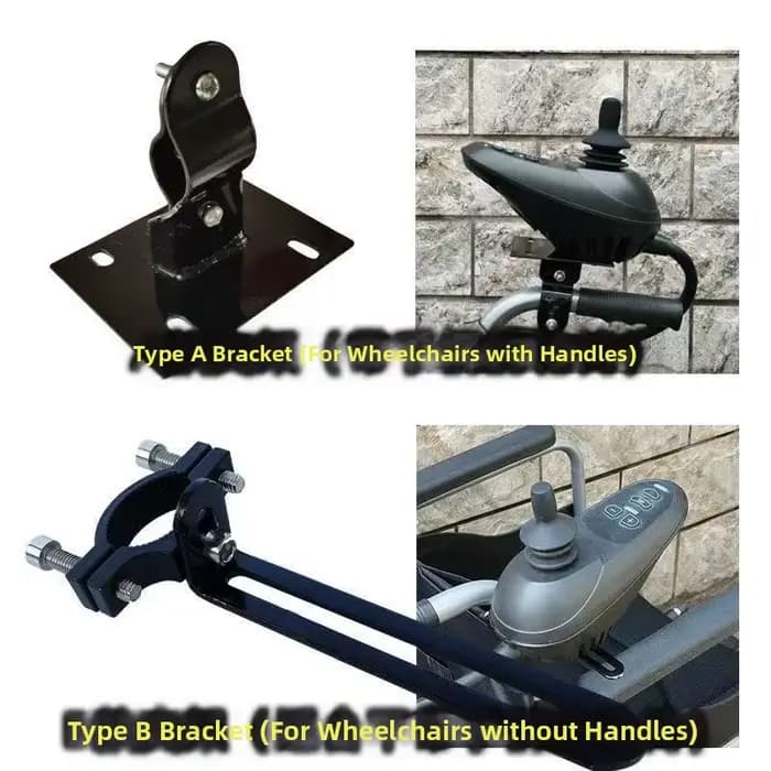 Support de fixation arrière réglable pour manette de fauteuil roulant électrique