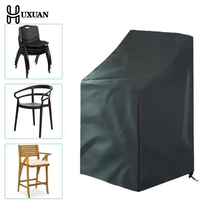 Housse de chaise de jardin durable 65x65x70x120cm, imperméable pour utilisation en extérieur