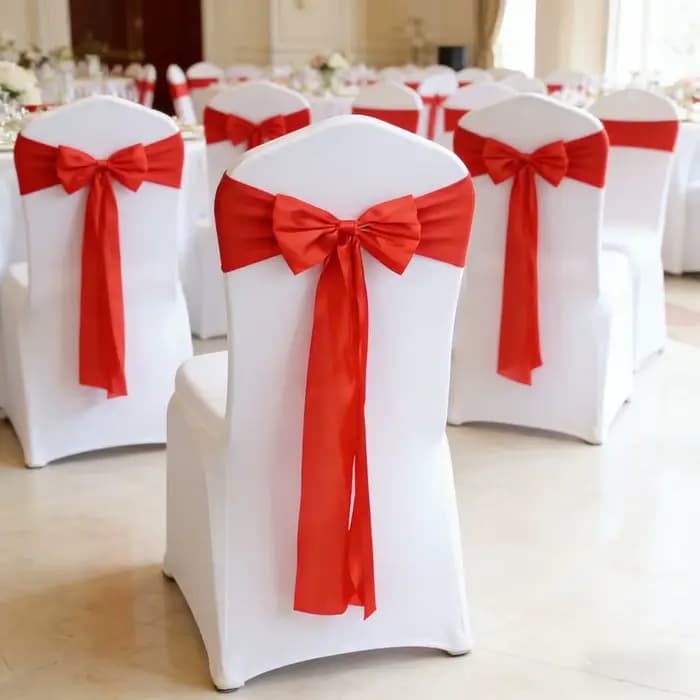Nœuds de chaise en spandex prêts à l'emploi couleur rose pour décoration de mariage, hôtel, fête d'anniversaire, fête, festival
