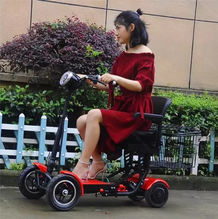 Scooter de mobilité pliable 4 roues pour personnes âgées