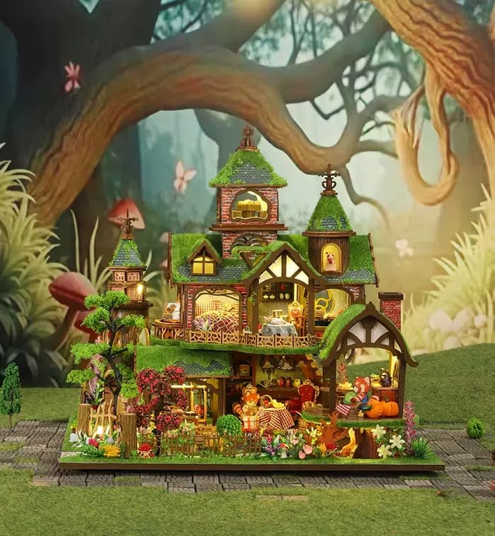 Kit de maison de poupée miniature en bois à monter soi-même, meubles de maison de poupée, modèle artisanal à assembler, jouets, cadeaux d'anniversaire