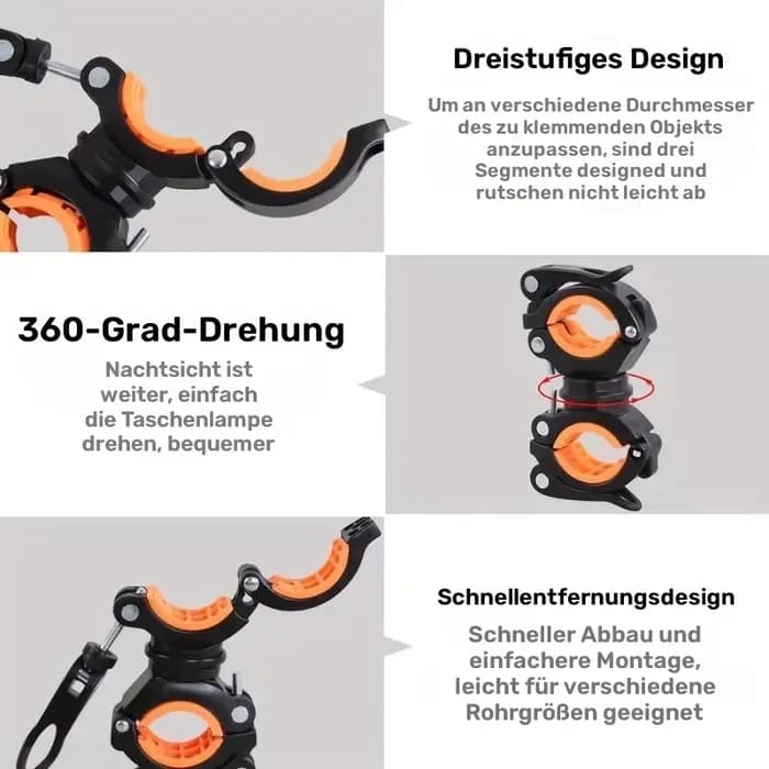 Support réglable pour fauteuil roulant avec 360 °
