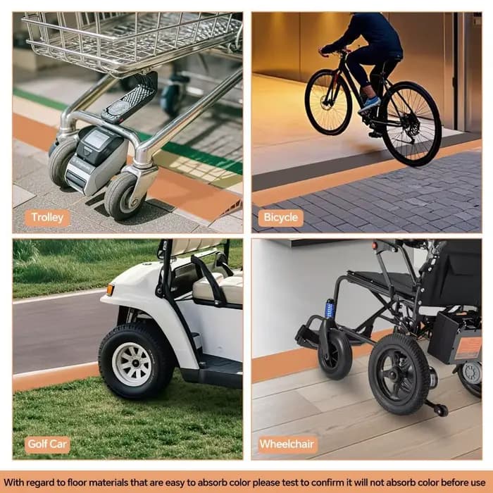 Rampes de transition souples pour tapis et carrelage
