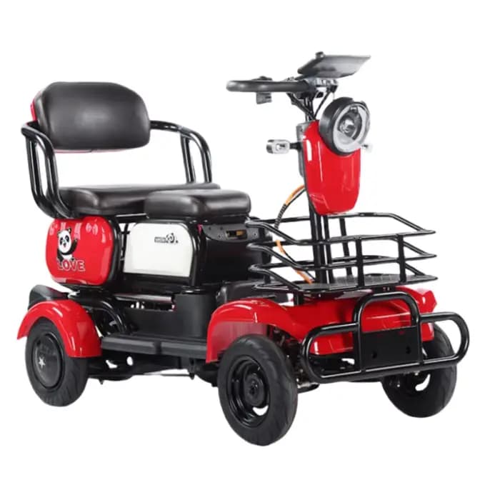Famille 4 roues Scooter électrique aîné avec siège enfant pliable 800W