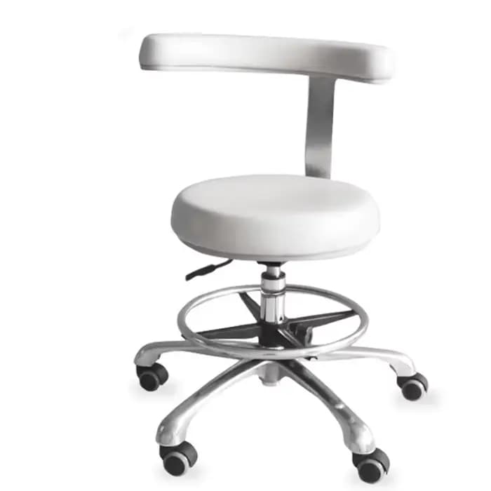 Chaise de dentiste médical, tabouret de médecin d'infirmière chirurgicale avec accoudoir rotatif à 360 degrés, chaise d'assistant en cuir PU