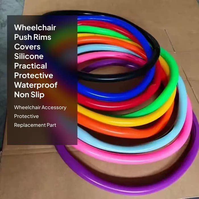 Housses de jantes de fauteuil roulant en silicone antidérapantes