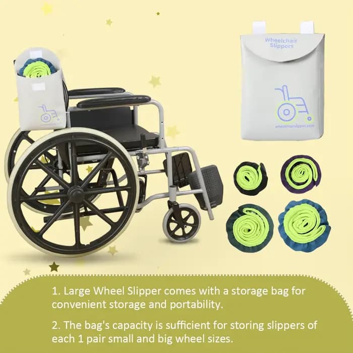 Ehucon Protège-Roues Renforcés pour Fauteuils Roulants en PVC - Couvertures Durables pour Personnes Âgées