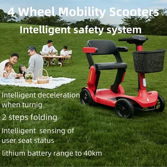 Scooter électrique pliant 36V 250W pour handicapés