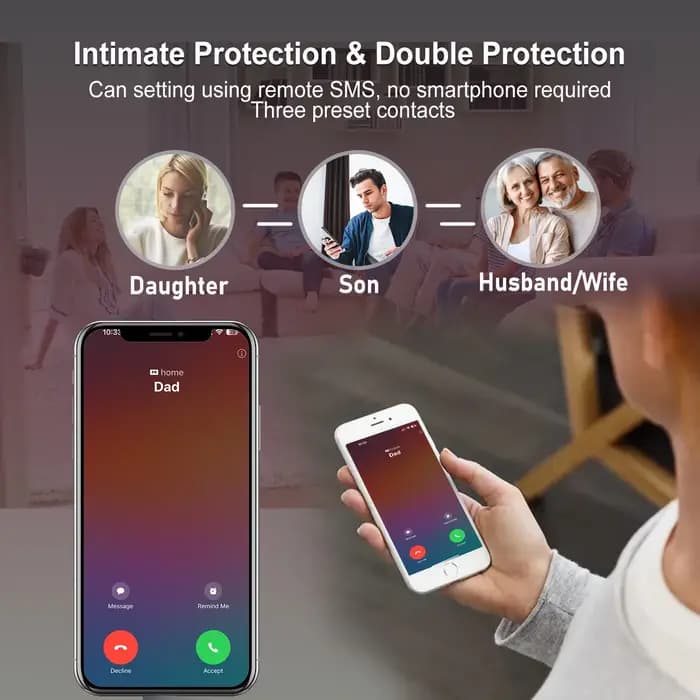 Topvico 4G GSM bouton de panique soins aux personnes âgées appels vocaux SOS pour aider à parler gratuit