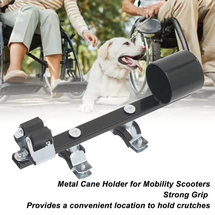 Support de canne pour fauteuil roulant