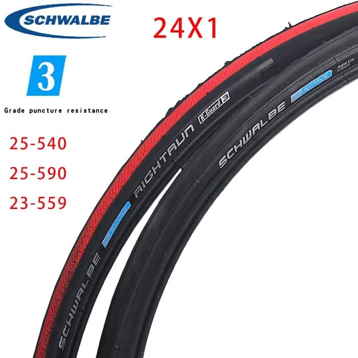 Schwalbe pneu gonflable pour fauteuil roulant RIGHTRUN sport 24 pouces accessoires de vélo 24*1 26