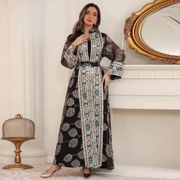 Abaya de l'Aïd pour femme, robe de soirée, ensemble 2 pièces, Kaftan Jalabiya, élégante, musulmane, Dubaï, Vestidos Largo, Ramadan, Caftan, Robe longue, Abayas 2026