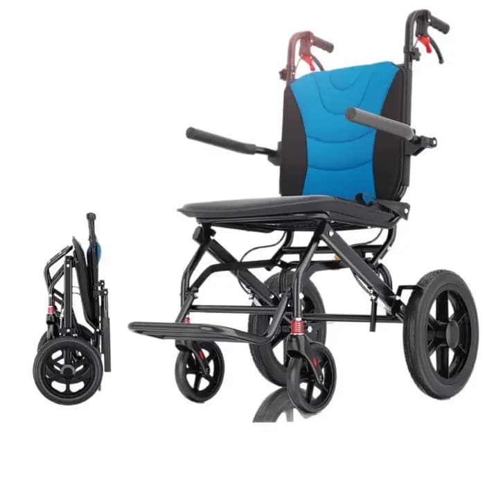 Déambulateur pliable avec fauteuil roulant intégré