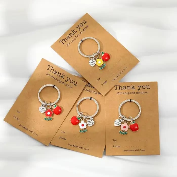 Porte-clés d'appréciation pour enseignant, cadeaux de remerciement pour m'aide à la croissance, ensemble de porte-clés, cadeau de noël pour la journée des enseignants