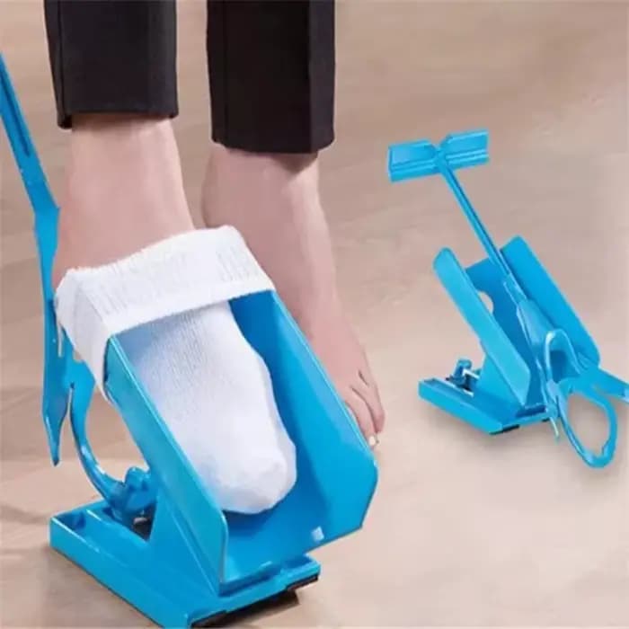 Aide à la mise de chaussettes flexible pour personnes âgées