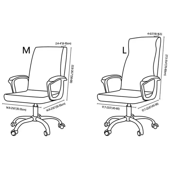 Housse de chaise de bureau élastique, 1 pièce, imprimé géométrique, pour chaises de jeu, siège d'ordinateur rotatif et pivotant, pour Bar Internet et maison