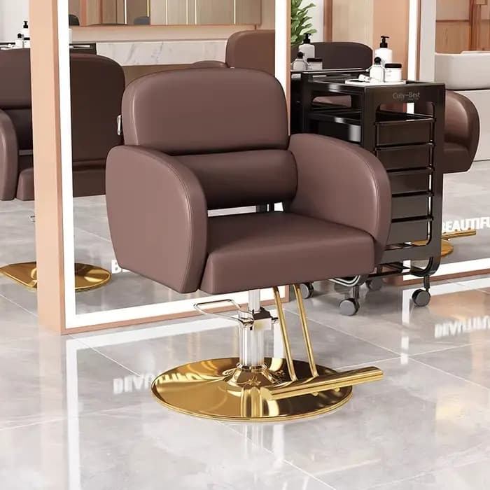 Fauteuil de barbier professionnel, réglable hydrauliquement et pivotant, mobilier de salon de beauté pour barbier, salon de beauté et spa