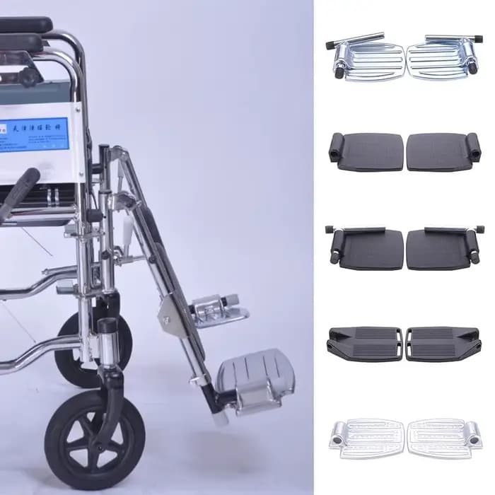 1 paire de repose-pieds antidérapant pour fauteuil roulant