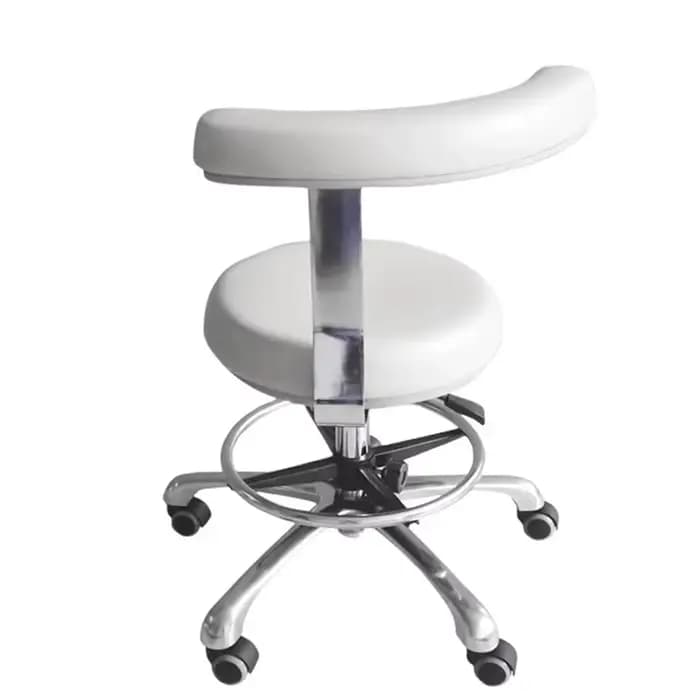 Chaise de dentiste médical, tabouret de médecin d'infirmière chirurgicale avec accoudoir rotatif à 360 degrés, chaise d'assistant en cuir PU