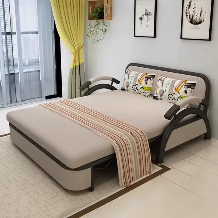 Canapé-lit pliant complet pour 2 personnes avec rangement, canapés de salon, fauteuil, mobilier nordique confortable et doux