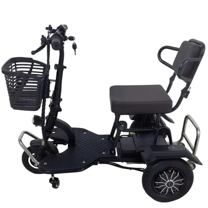 Tricycle électrique pliable à double moteur pour adultes