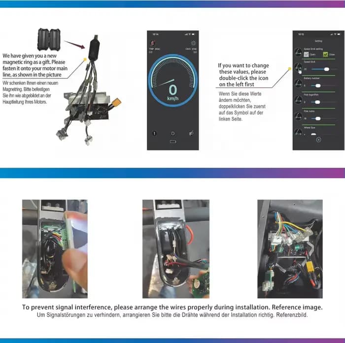 Kit de commande pour trottinette Xiaomi 4 Lite 2ème génération