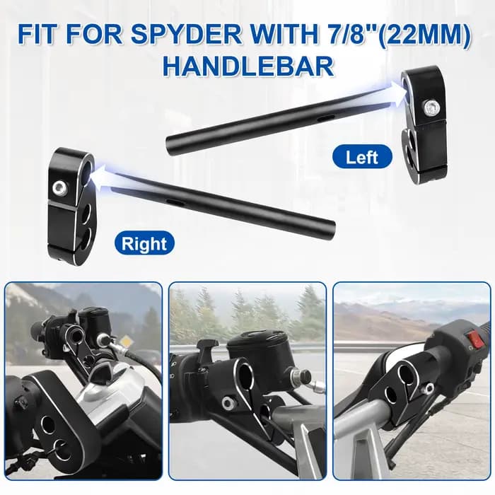 Rehausseurs de guidon Pullback pour Can Am Spyder RS RS-S GS 2008 2009 2010 2011 2012 Poignée en aluminium Riser Moto Accessoire