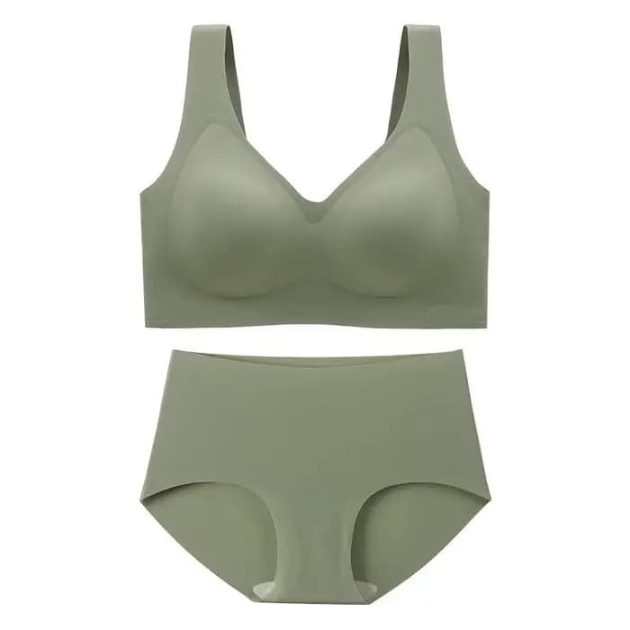 Femmes confort quotidien grande taille ensembles de soutien-gorge culottes filles dodues sans couture grande poitrine petit Anti-affaissement sans fil surdimensionné rembourré soutiens-gorge