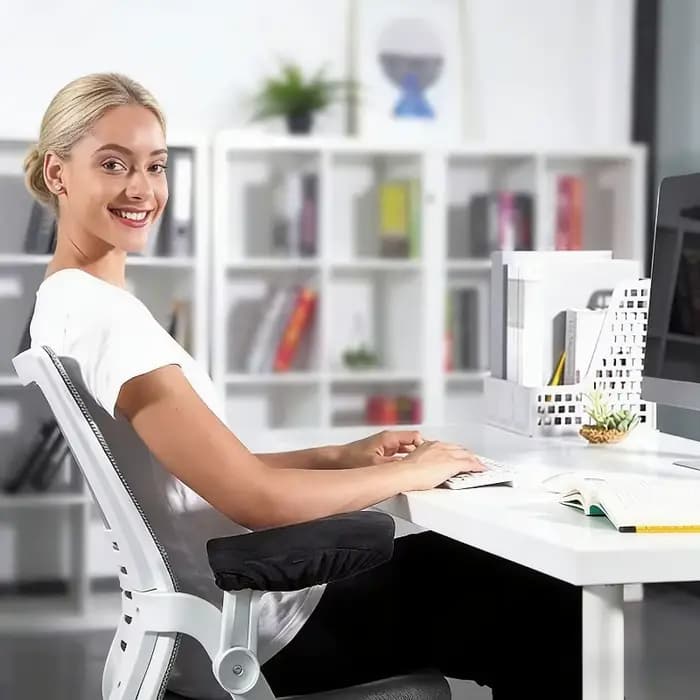 Coussins d'accoudoir en mousse à mémoire de forme pour chaise de bureau, support de coude, coussin de soulagement de la pression, oreiller d'accoudoir pour chaise de bureau à domicile ou de gaming