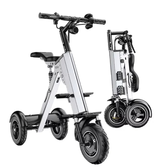 Nouveau Scooter électrique adulte pliant à 3 roues avec siège 36V 350W Tricycle