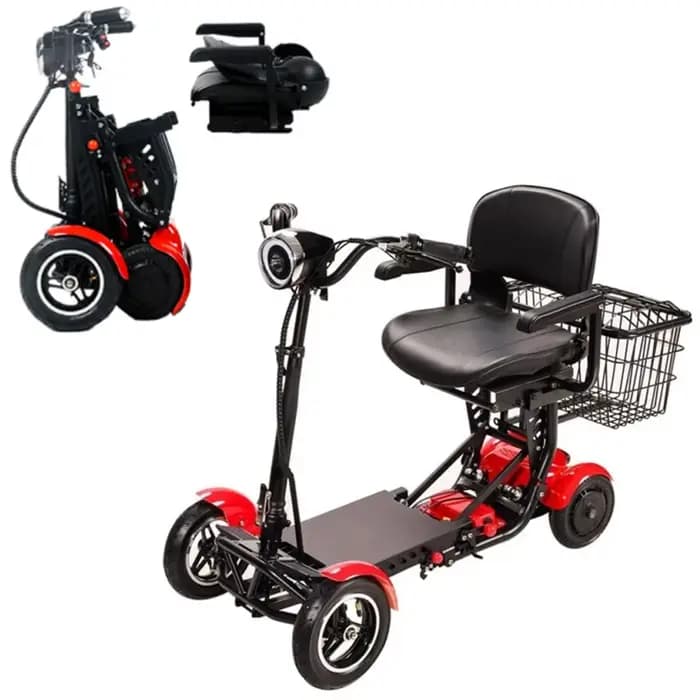 36V 500W double moteur pliant 4 roues Scooter électrique pour personnes âgées grand siège 10 pouces