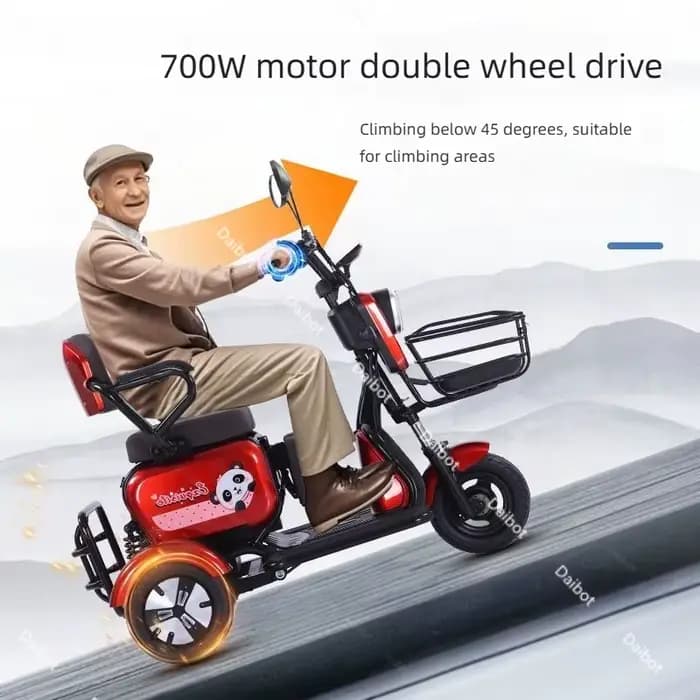 Mini Scooter de mobilité à 3 roues pour adultes handicapés