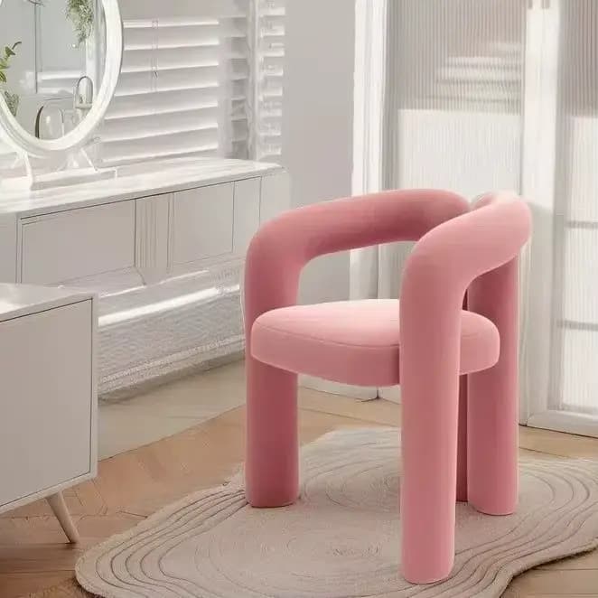 Fauteuil en tissu velours doux et respirant pour salon de manucure, structure robuste et confortable pour salon de beauté ou salon.
