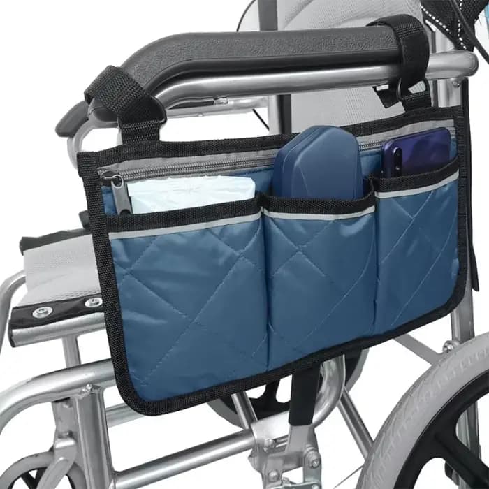1Pc Walker Scooter électrique fauteuil roulant accoudoir côté sac de rangement siège Portable poche